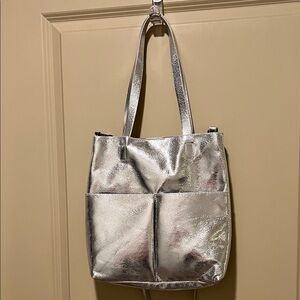Mossimo Supply Co. Silver Tote Bag